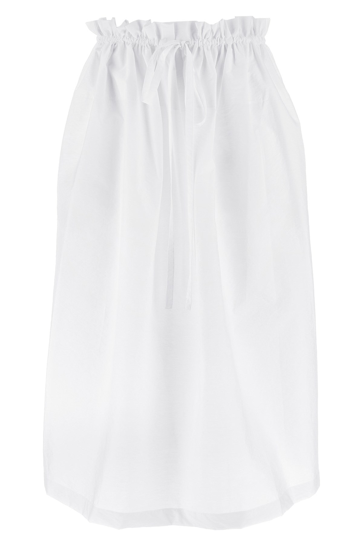 Fabiana Filippi Bag Style Midi Skirt With Drawstring Waist