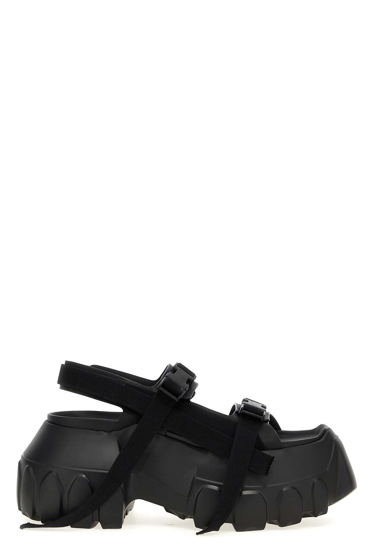 Rick Owens Black Hollywood Mega Tractor Sandals