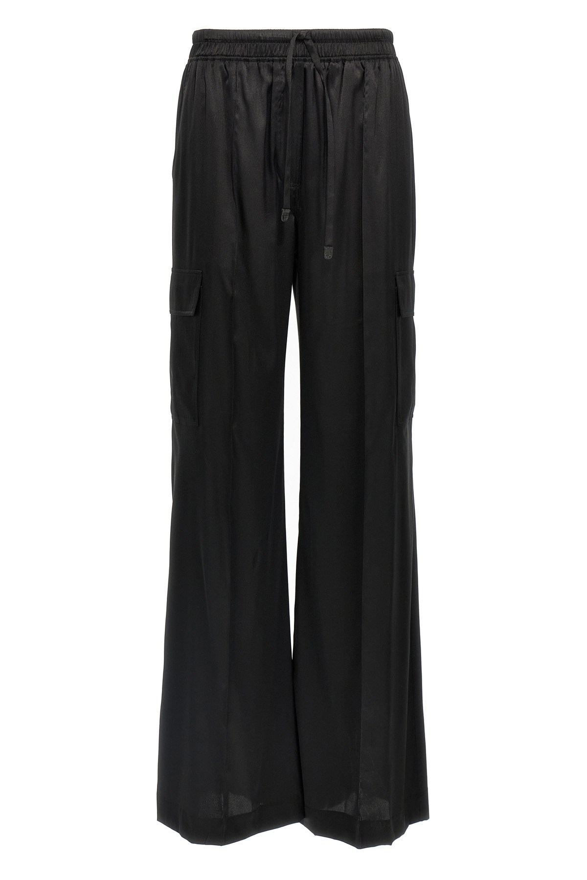 Tom Ford Stretch Silk Satin Flare Leg Cargo Pajama Pants