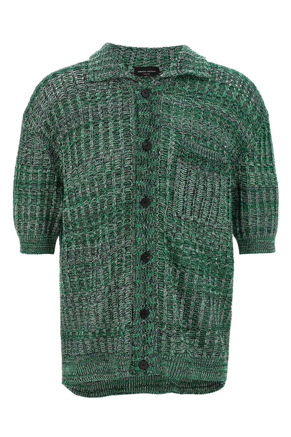 ROBERTO COLLINA Mouliné Polo Shirt