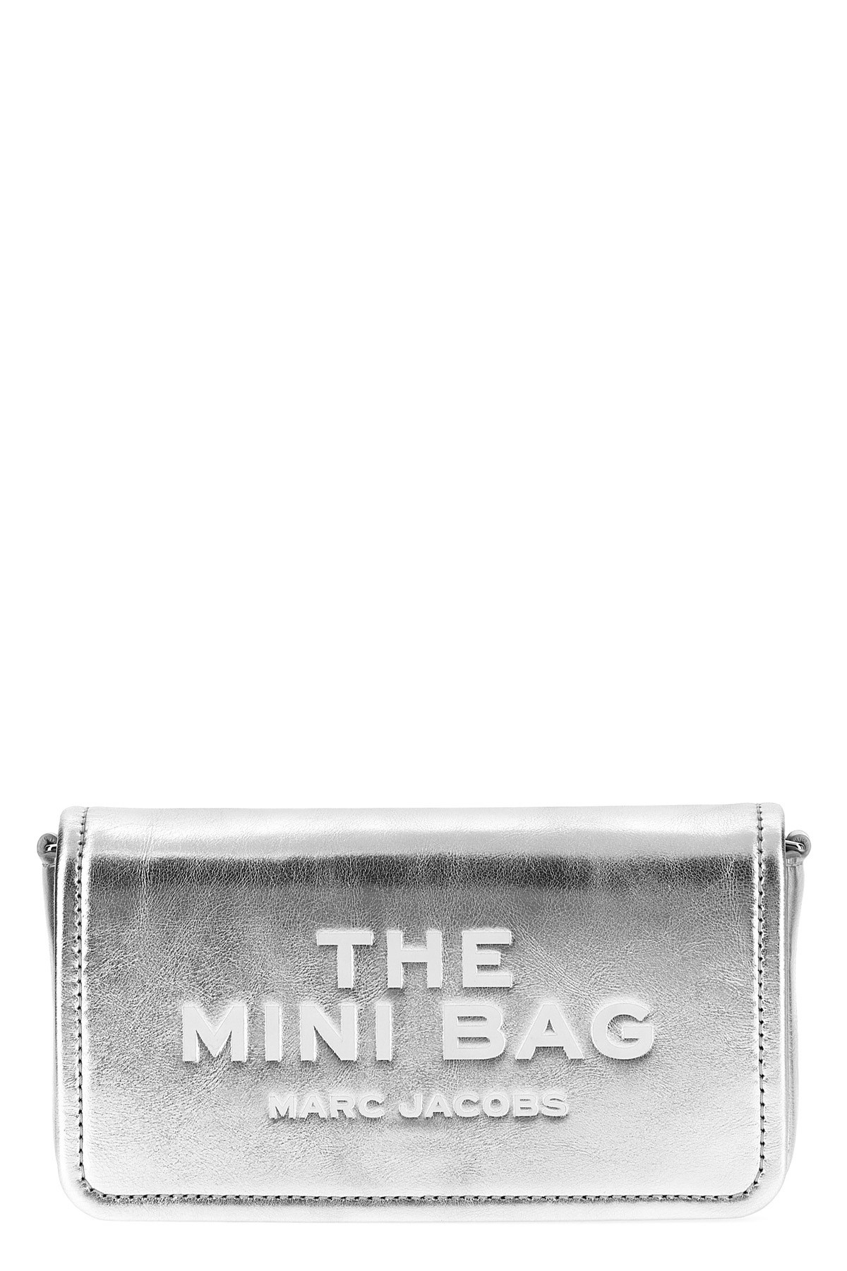 Marc Jacobs Silver The Metallic Chain Mini Bag In Silver