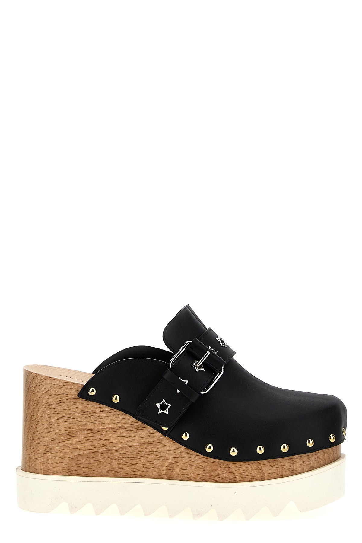 Stella Mccartney Black Slip On Wedge Mules