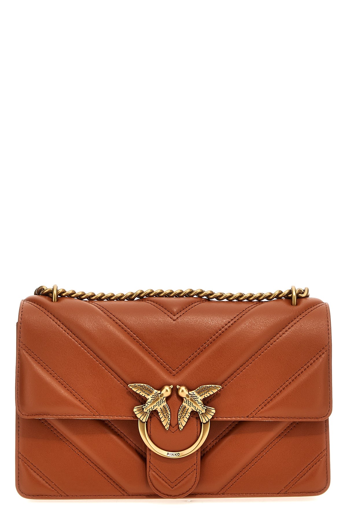 Pinko 'love One Classic Light' Crossbody Bag In Brown