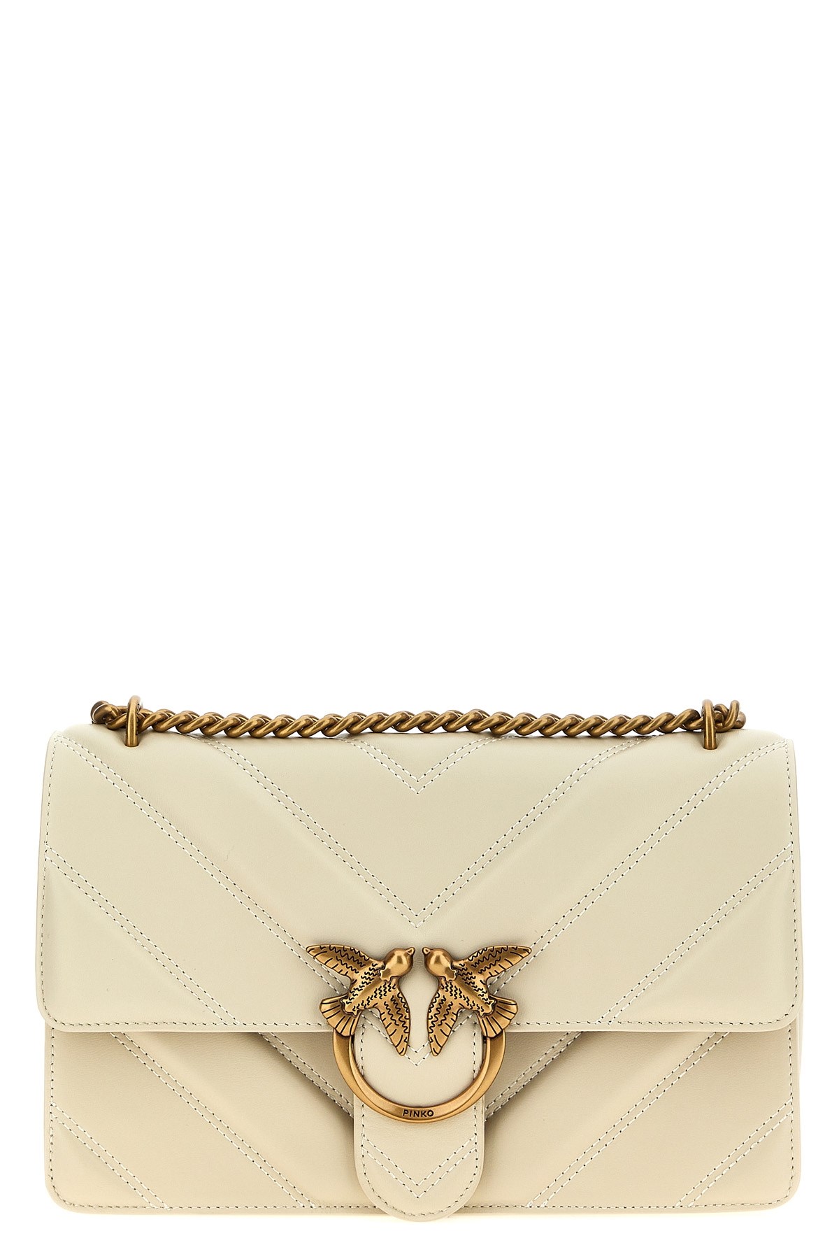 Pinko Love One Classic Light Crossbody Bags White In White