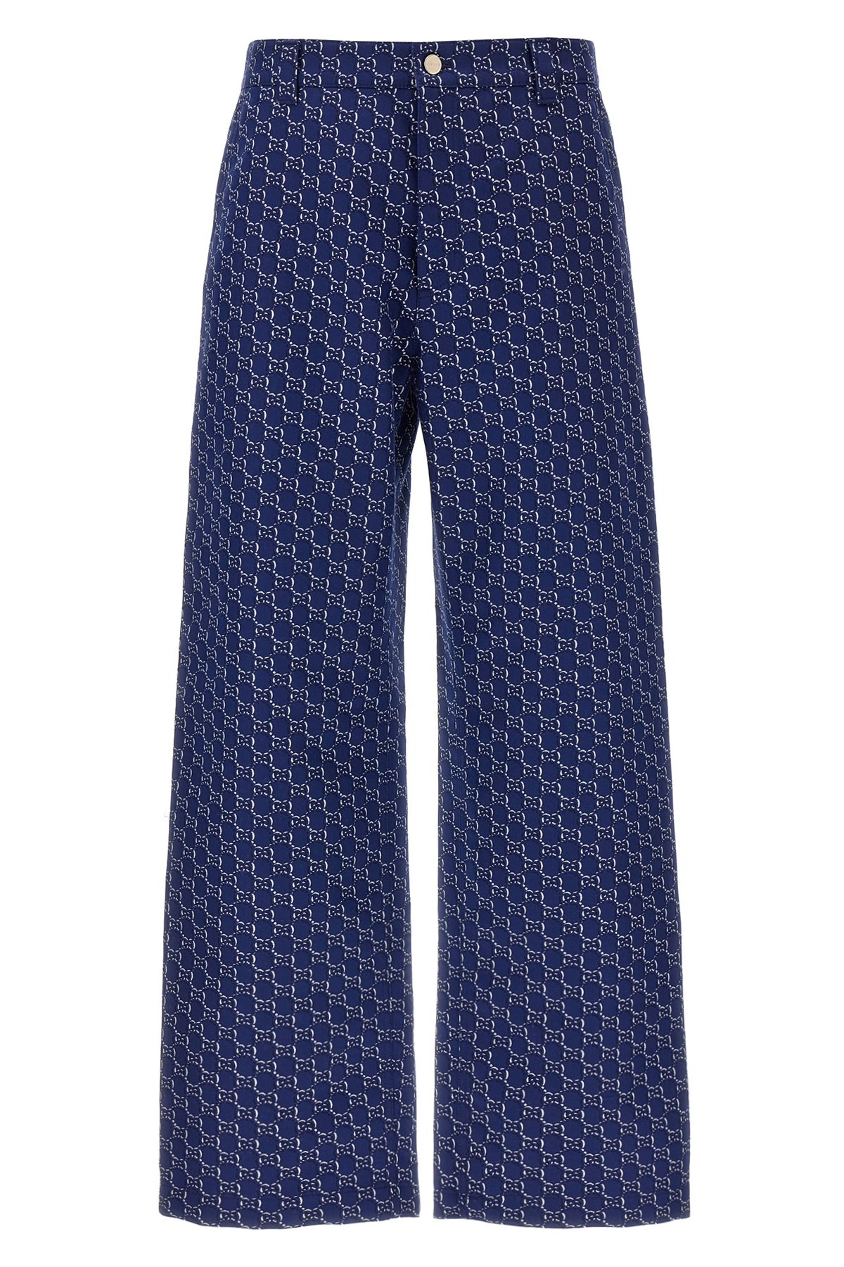 Gucci Cotton Jacquard Pant With Gg Shadow