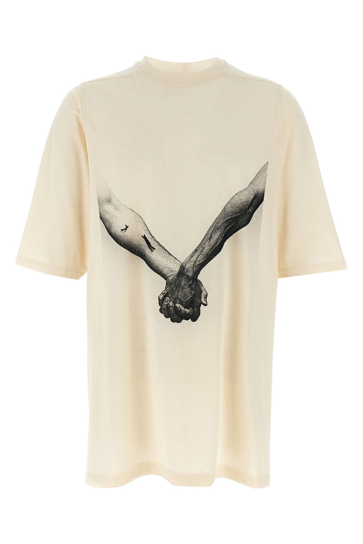 Rick Owens Relaxed Fit Graphic Print T-shirt With Nude Background