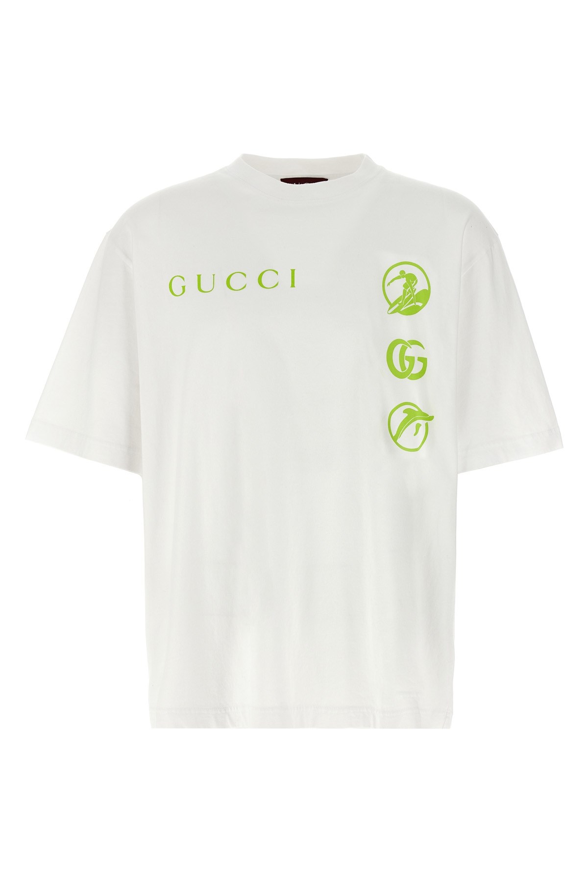 Gucci Printed Cotton Jersey T-shirt In White