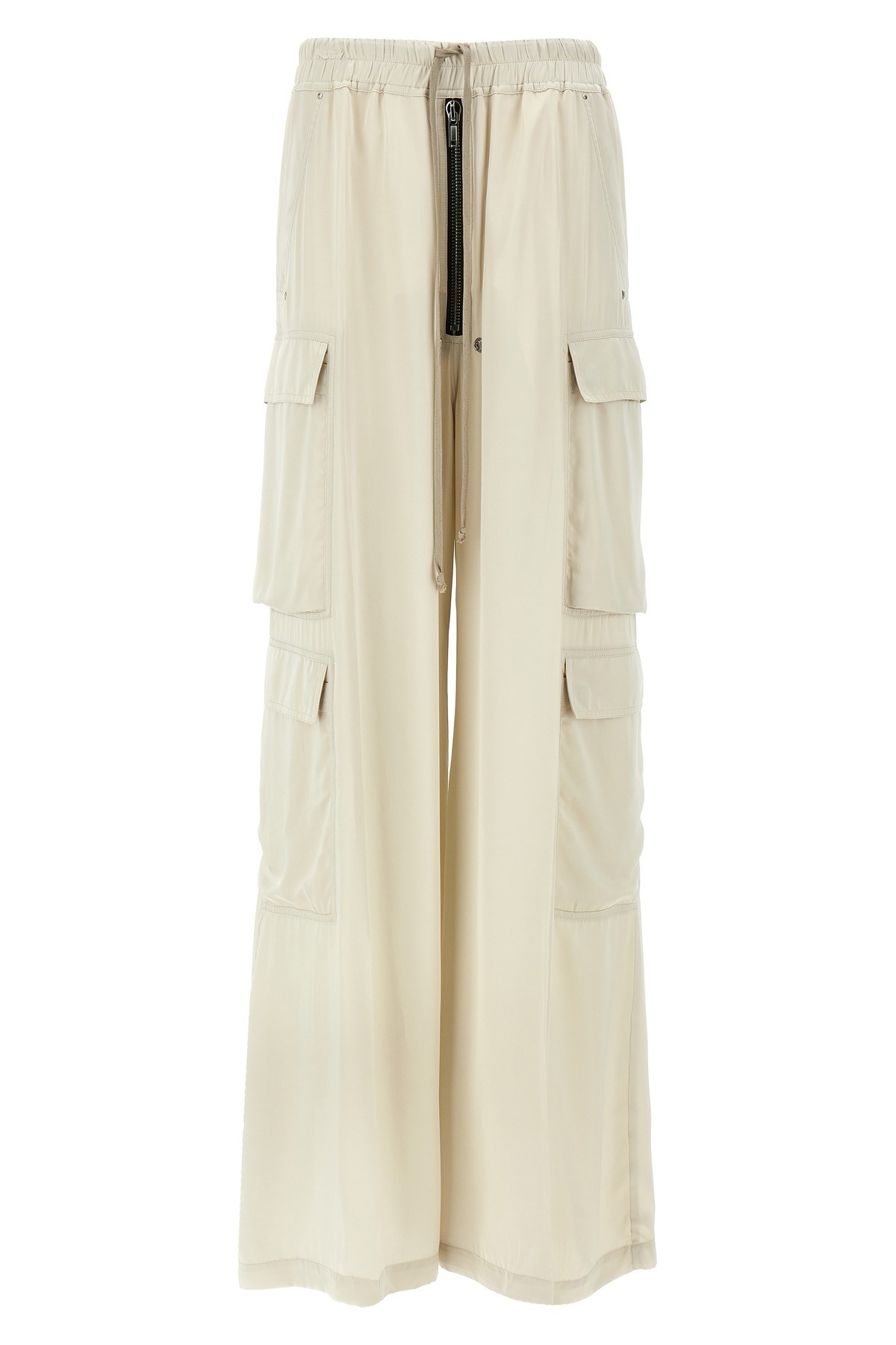 Rick Owens Wide-leg Cargobelas Pants With Adjustable Drawstring Waist In Neutral