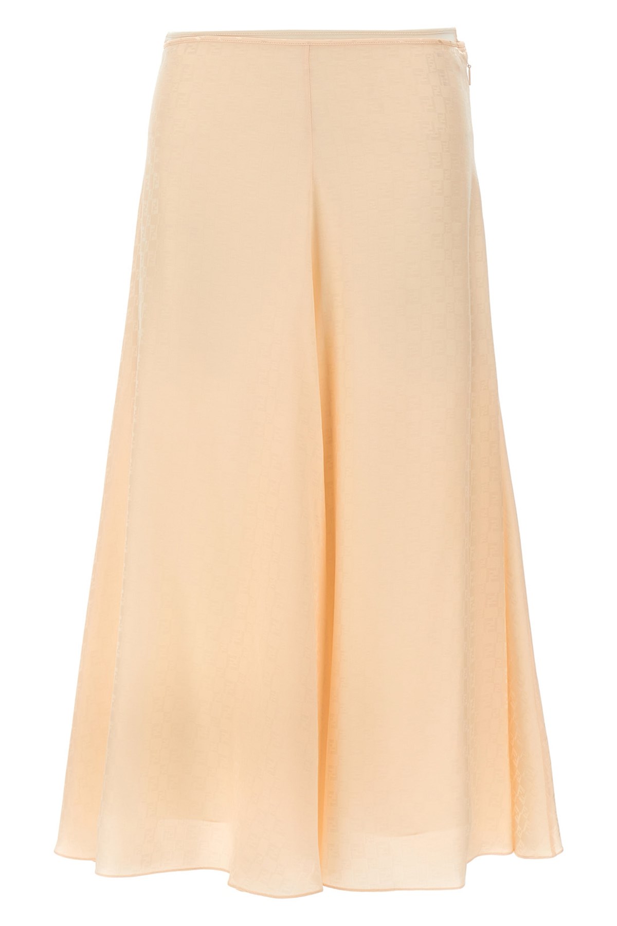 Fendi Ff Jacquard Silk Skirt