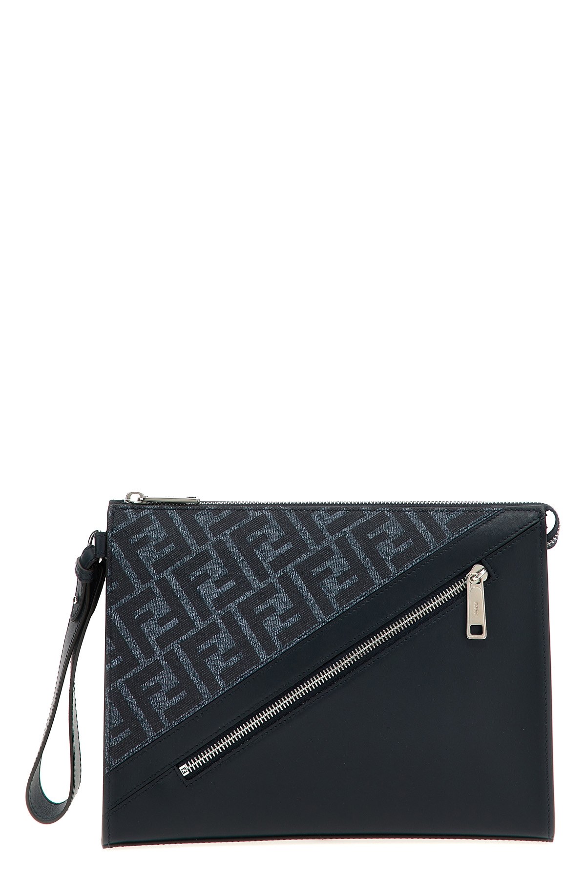 Fendi Men ' Diagonal' Pouch In Blue