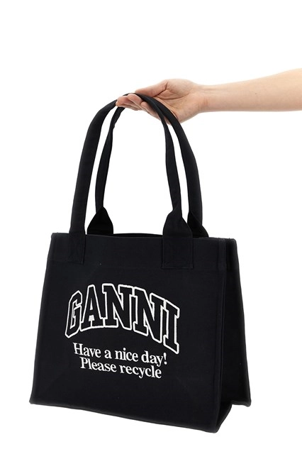 トートバッグ Ganni 'XXL Denim' shopping bag Black Denim XXL Tote | GANNI US