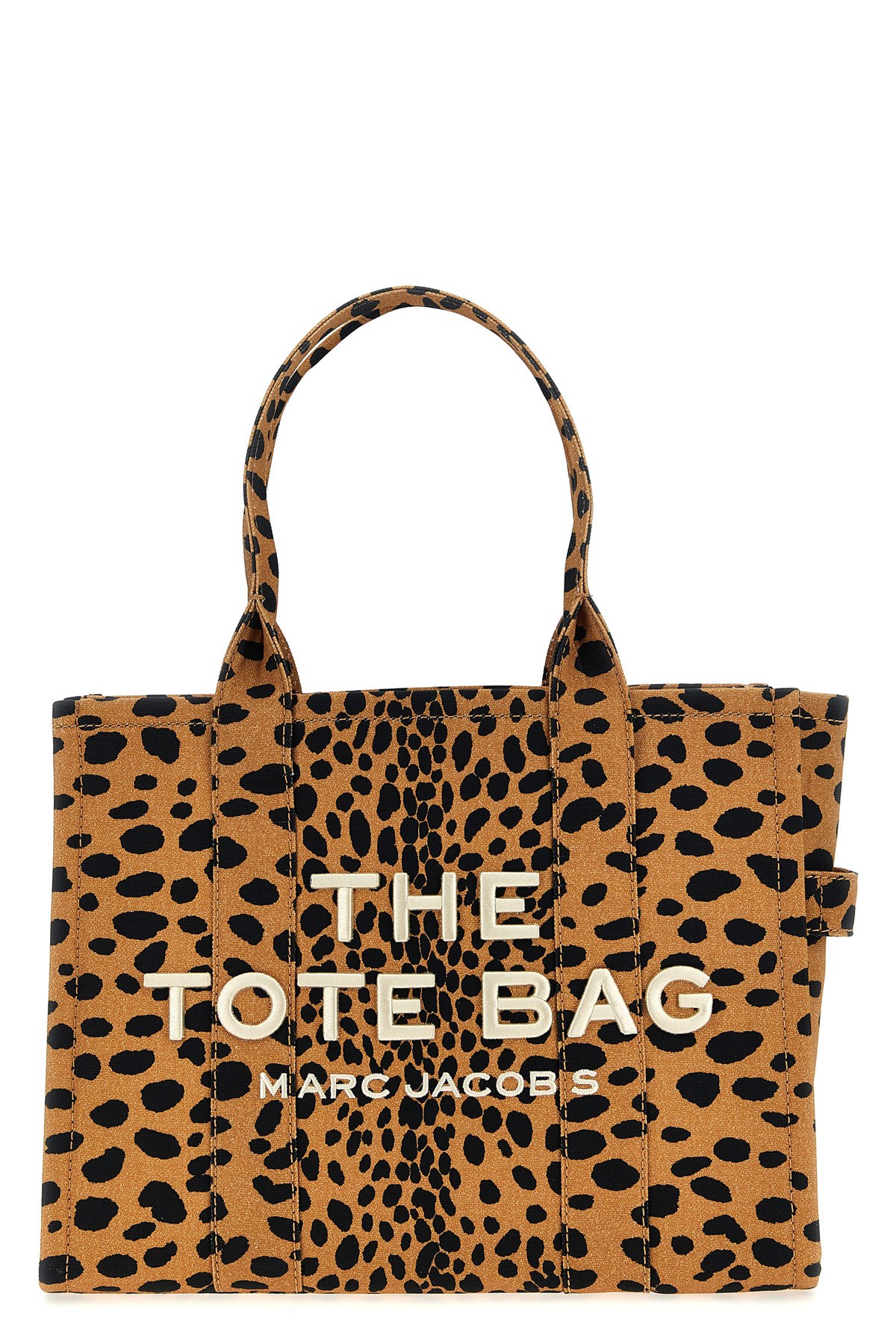 Marc Jacobs Animal Print Cotton Tote Bag With Embroidered Logo