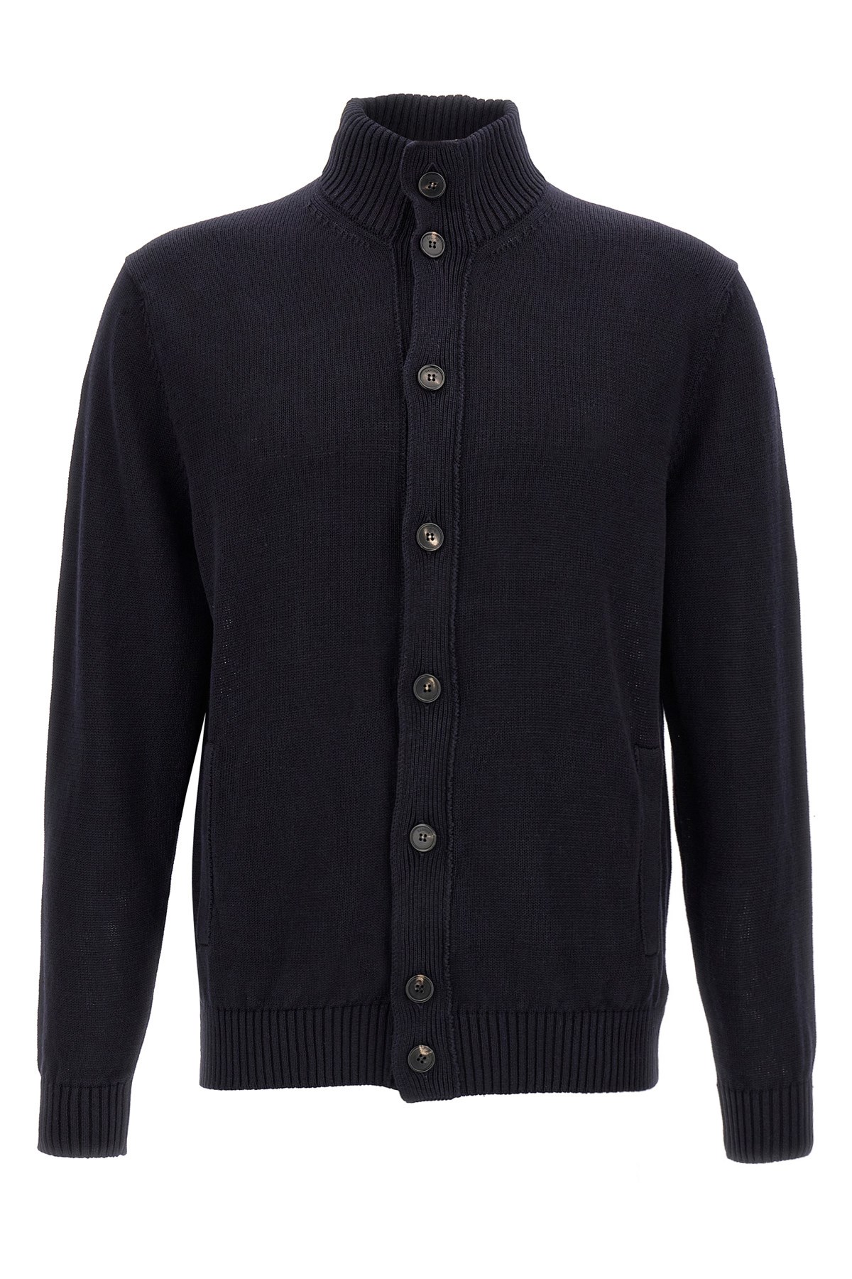Zanone Man Jacket Midnight Blue Size 46 Virgin Wool In Black