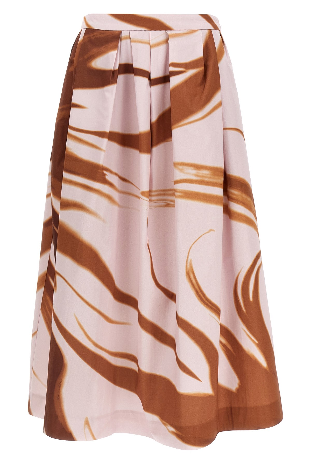 Dries Van Noten Printed Gathered Cotton Midi Skirt