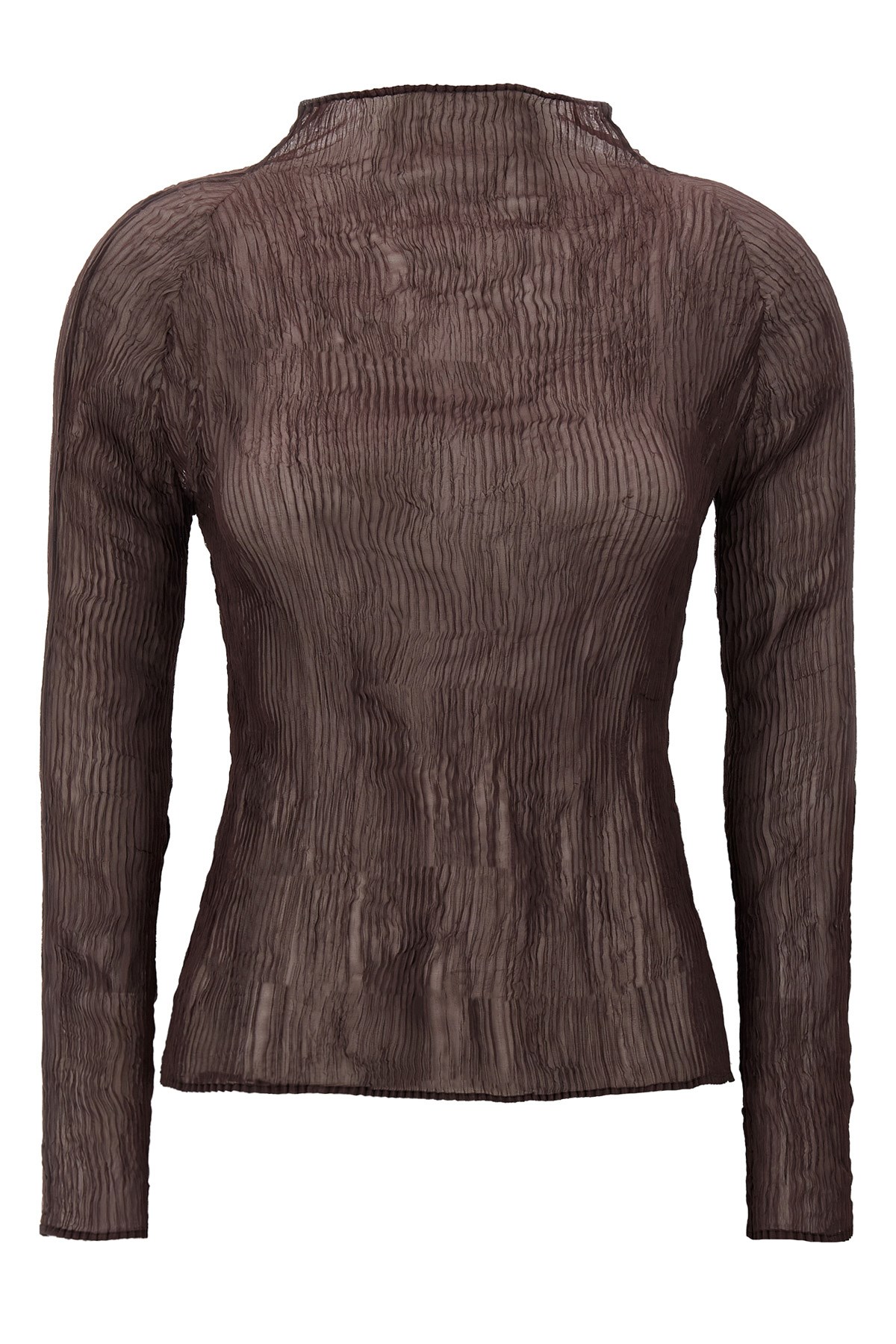 Issey Miyake Chiffon Twist 1 Sweaters And Cardigans Brown