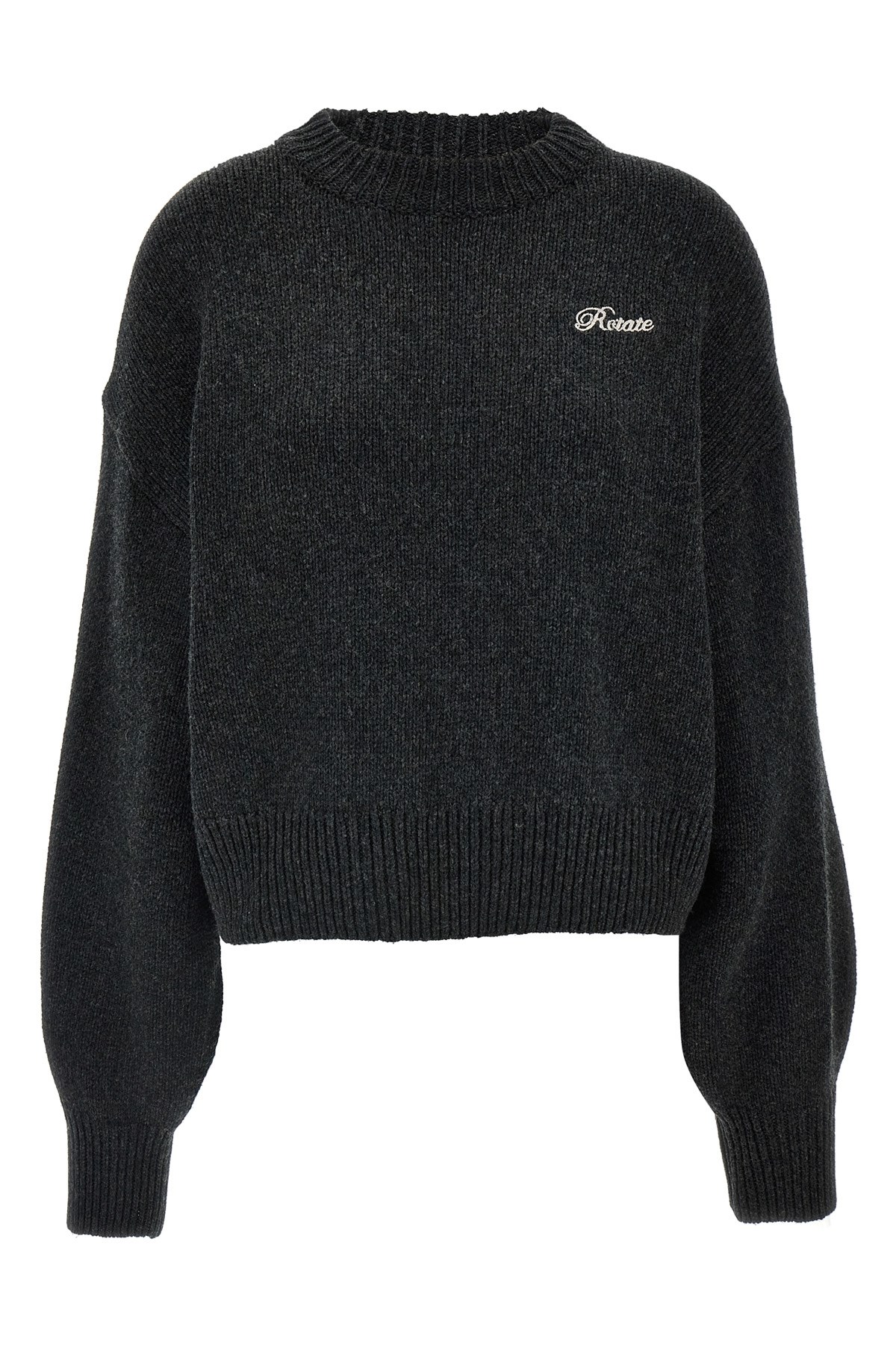 Rotate Birger Christensen Knit Crewneck Sweaters And Cardigans Gray