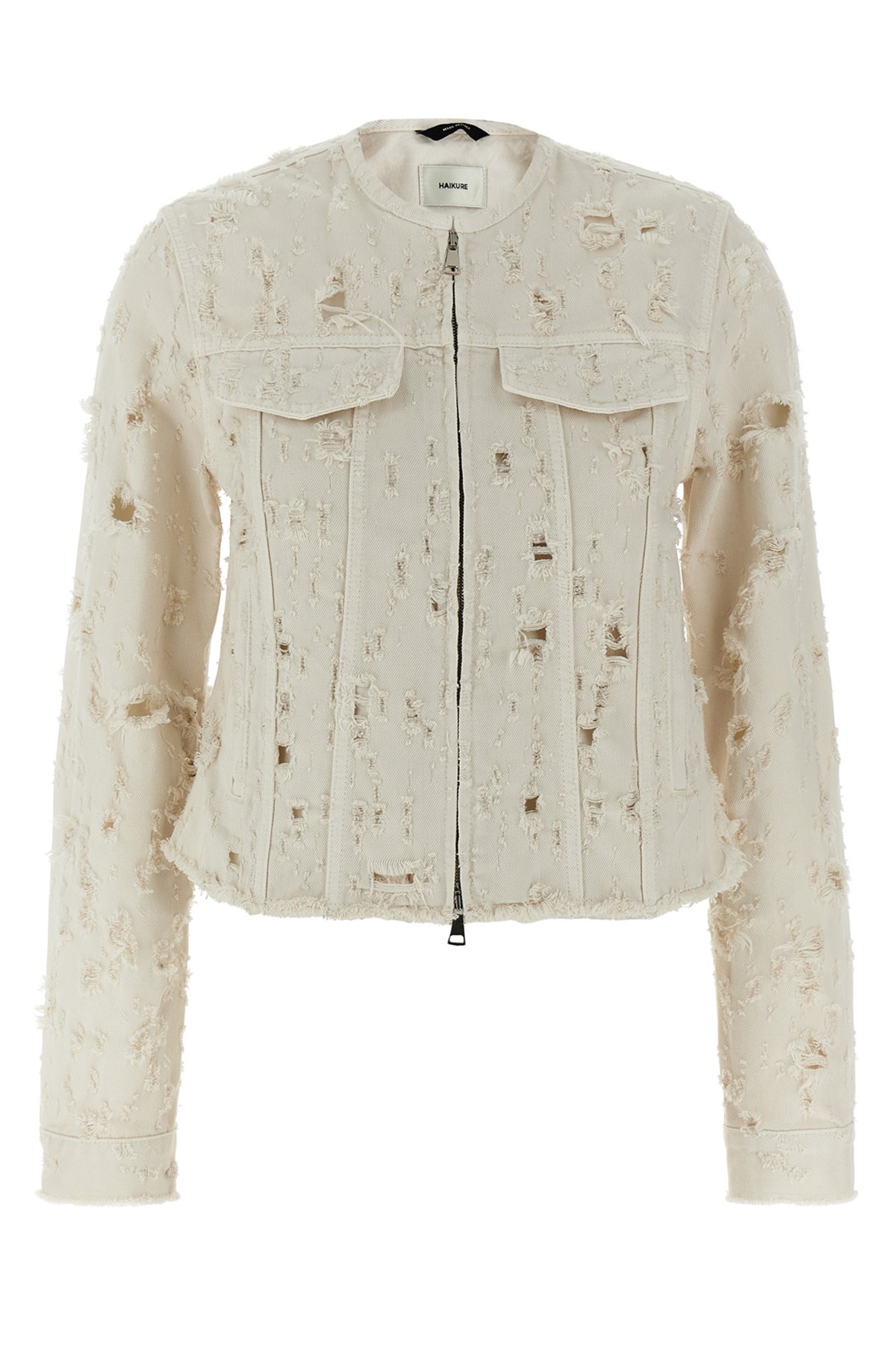 Haikure White Jacket With Rips