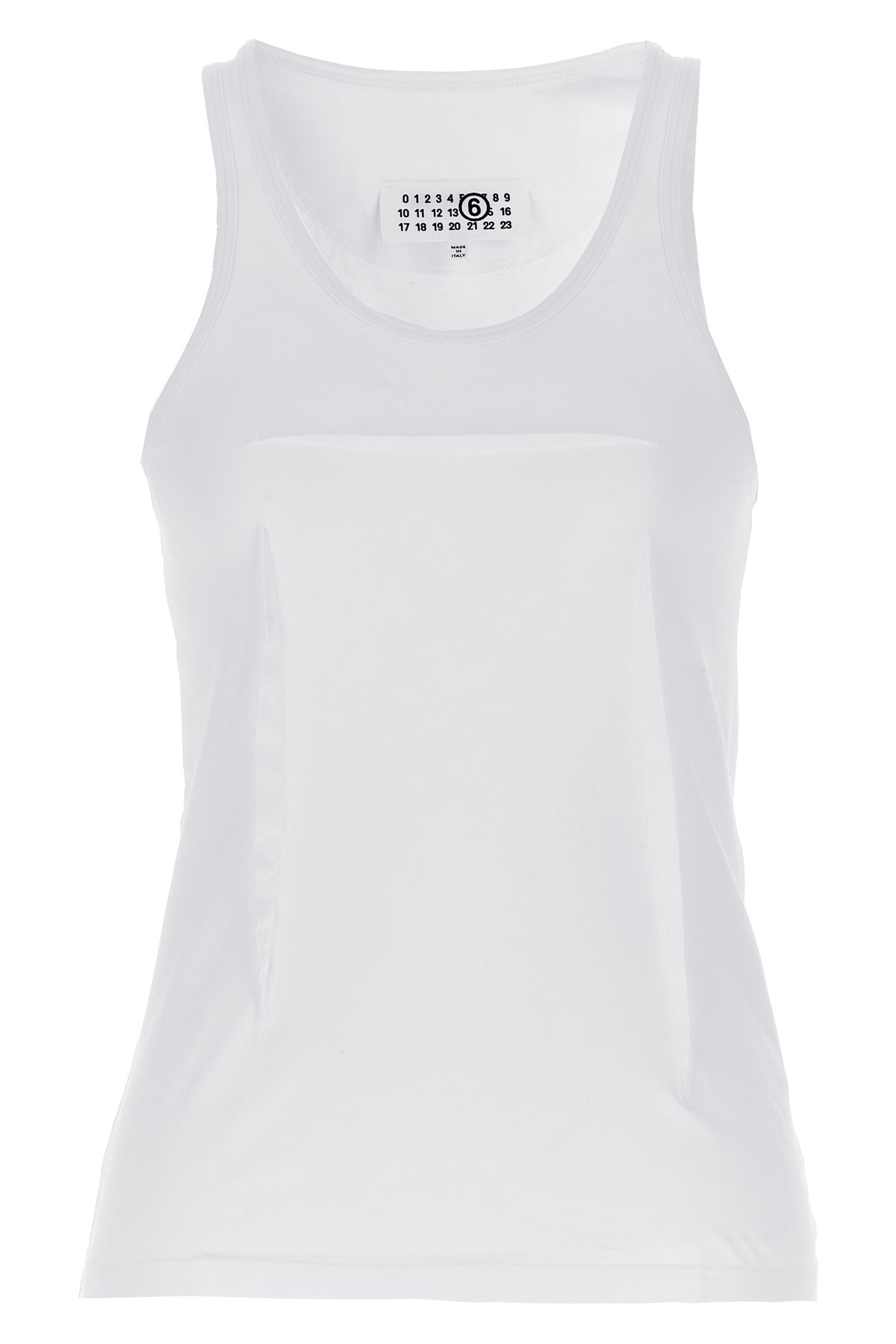 Mm6 Maison Margiela Tank Top Ruffles Tops White