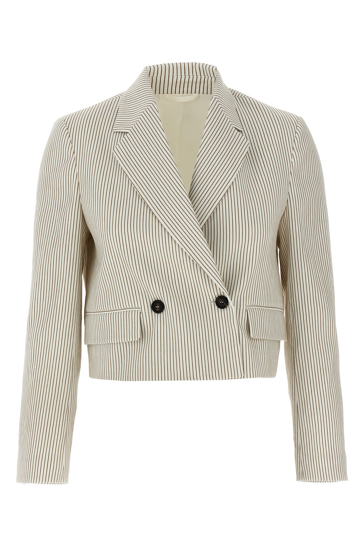 Brunello Cucinelli Pinstripe Blazer Blazer And Suits White