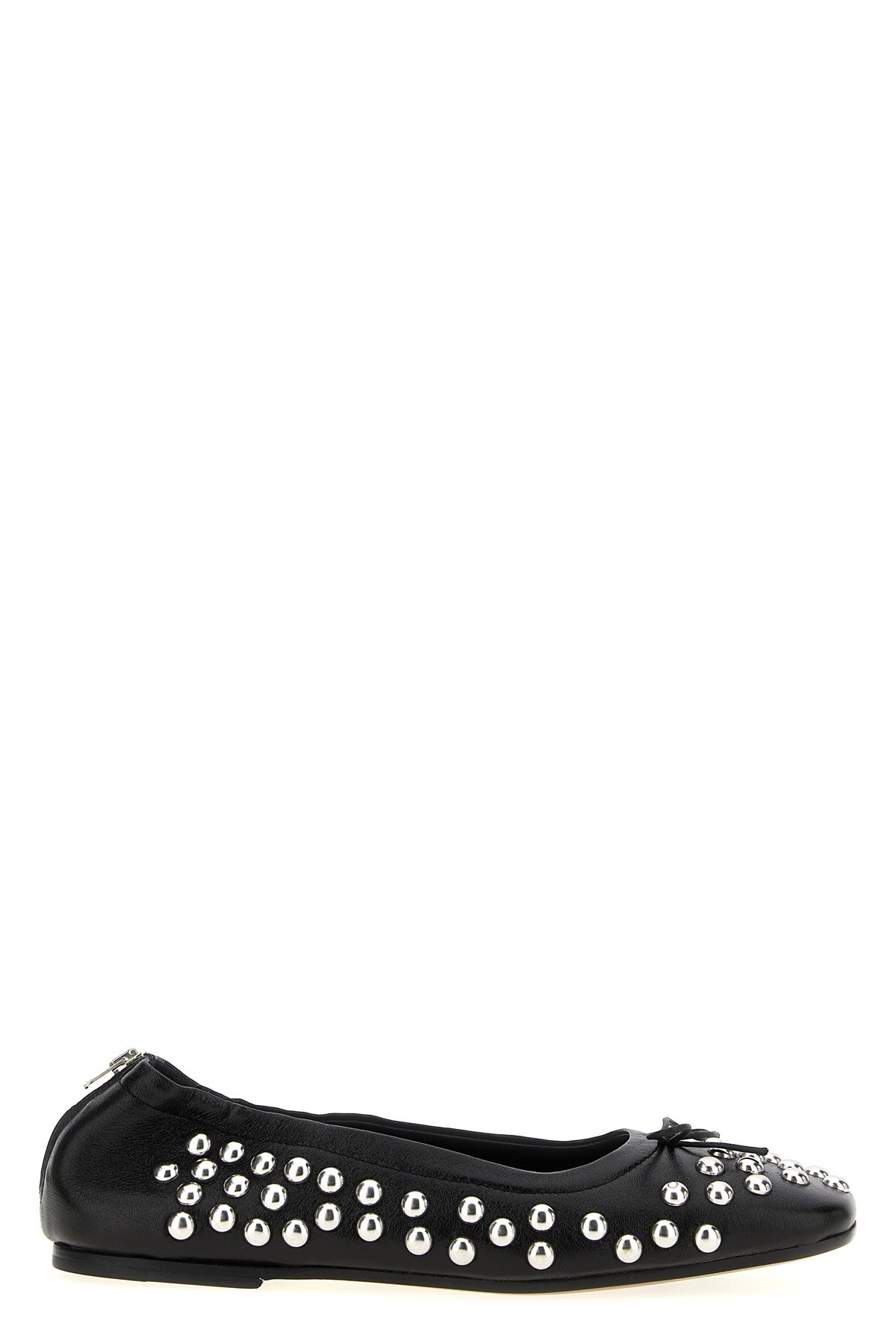 Golden Goose Amy Ballet Flats In Black Nappa Leather With Silver Colored Studs
