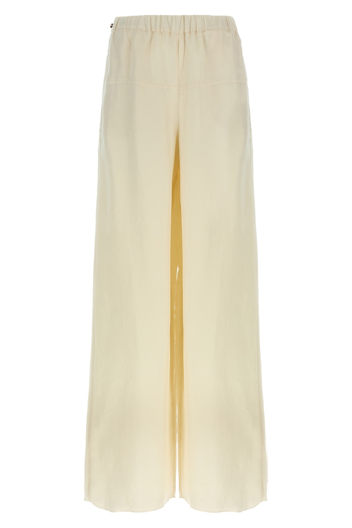 Max Mara Elastic Waistband Lightweight Wide Leg Trousers