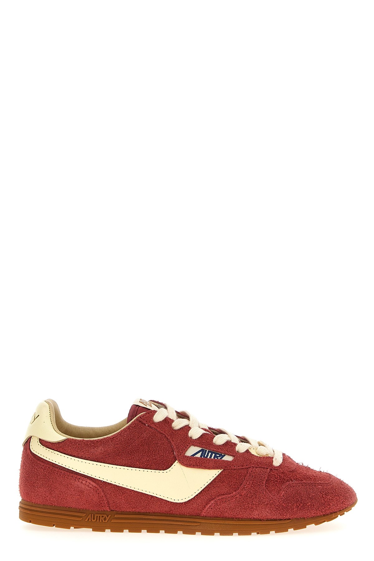 Autry Windspin Sneakers In Suede And Parrot Leather And Rutabaga