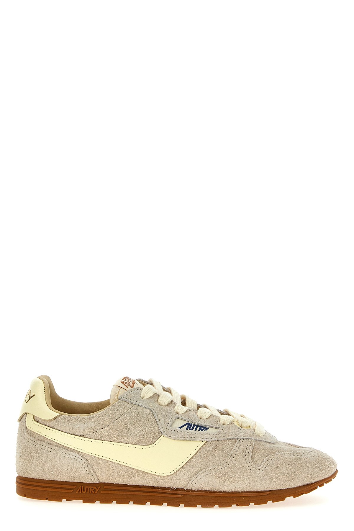Autry 'windspin Low' Grey Sneaker With Logo On The Side And On The Heel