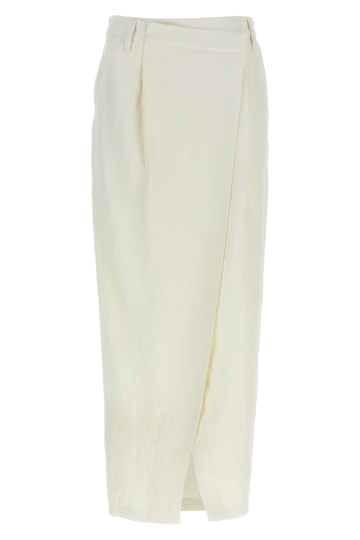 Brunello Cucinelli Midi Length Wrap Skirt With Back Pocket