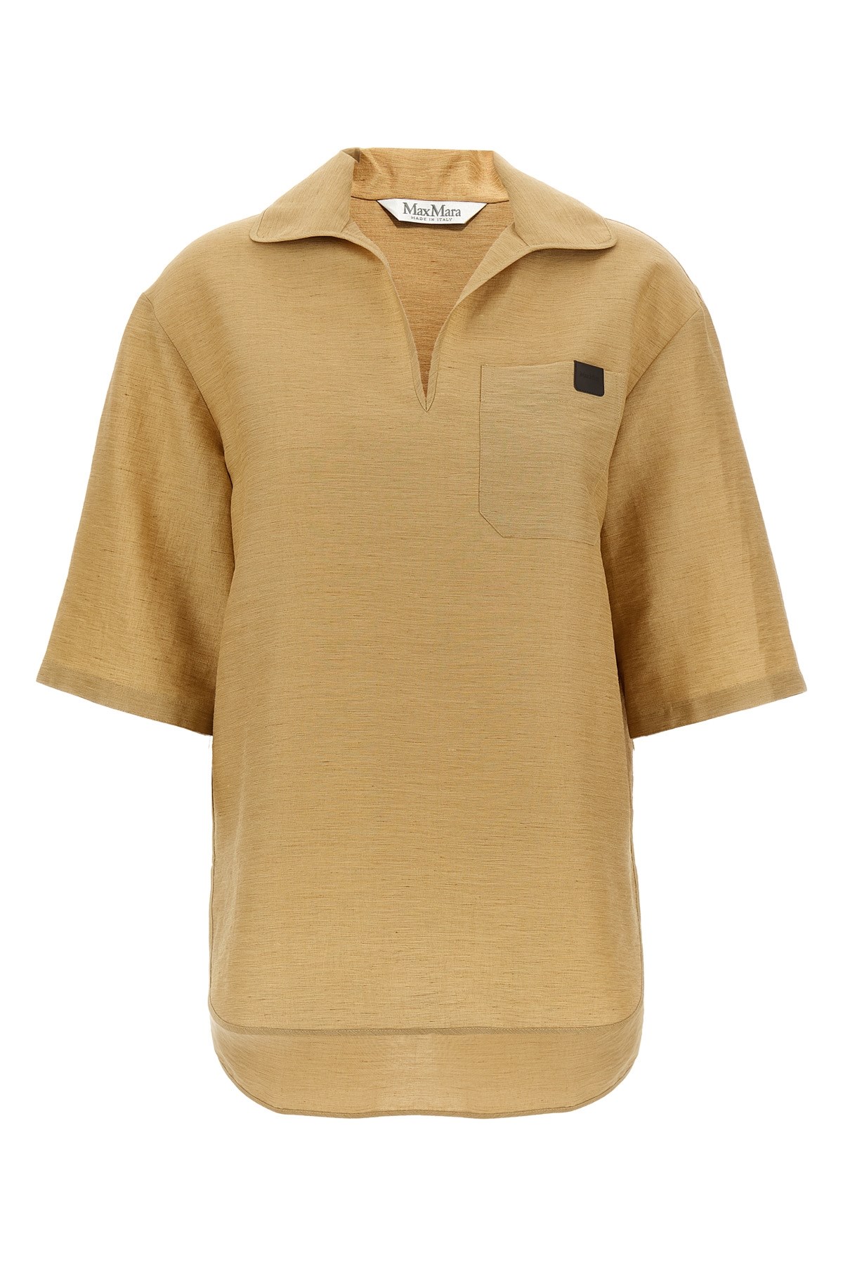 Max Mara Knitwear Sweater With Chest Pocket And V Neck