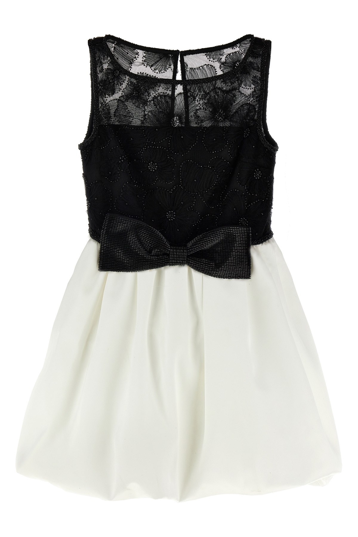 Self-portrait Self Portrait 'black And White Tulle Mini' Dress In Black