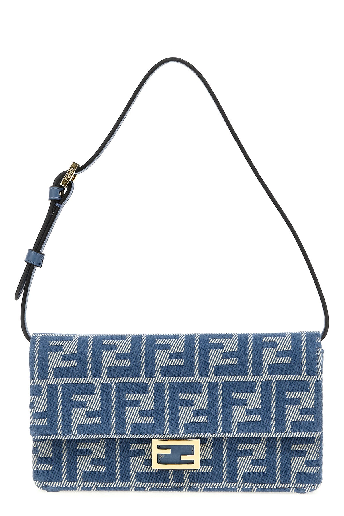Fendi Blue Wallet On Chain Baguette Minibag In Blue