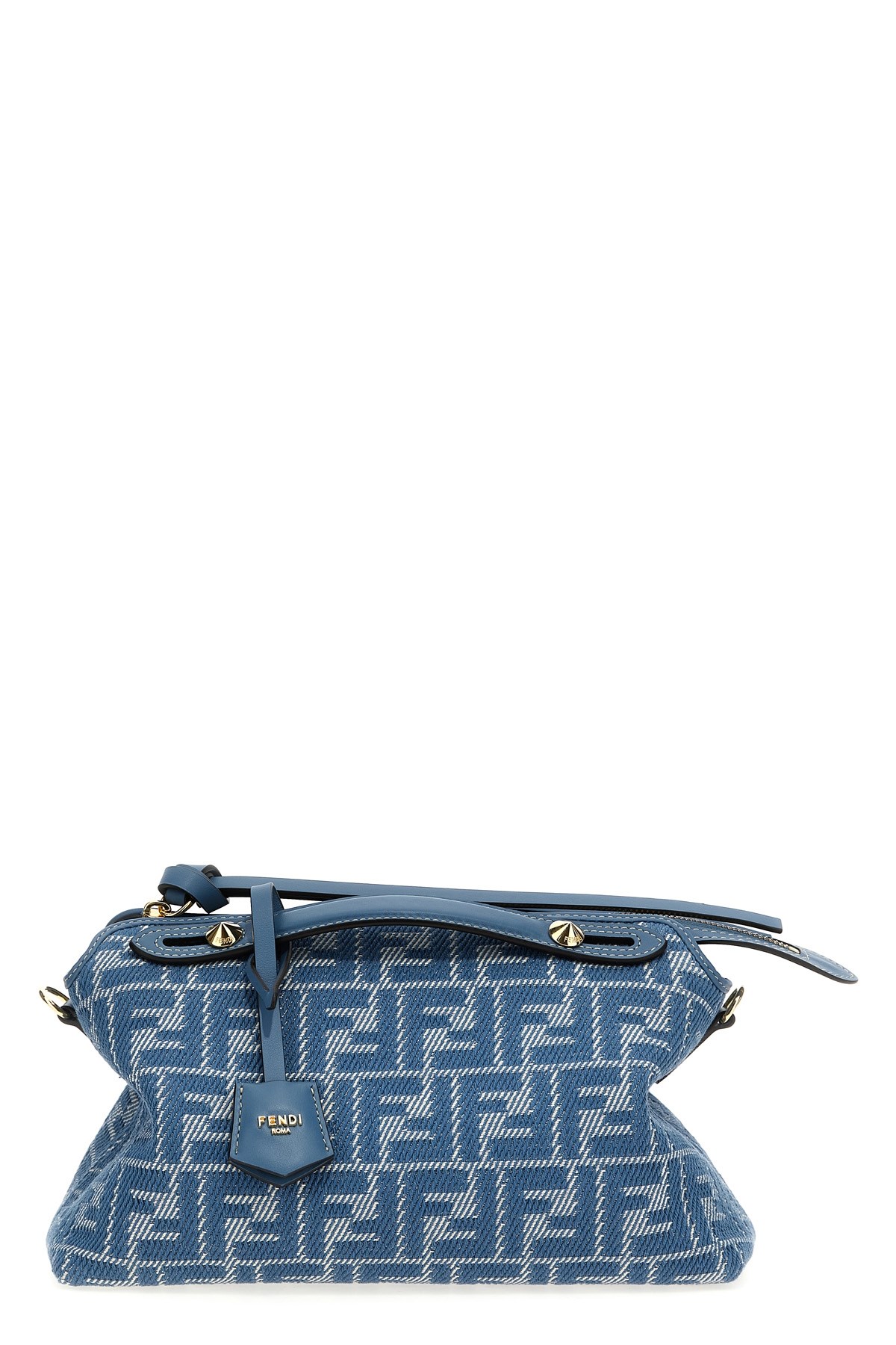 Fendi Soft Medium Shoulder Bag With Metal Studs