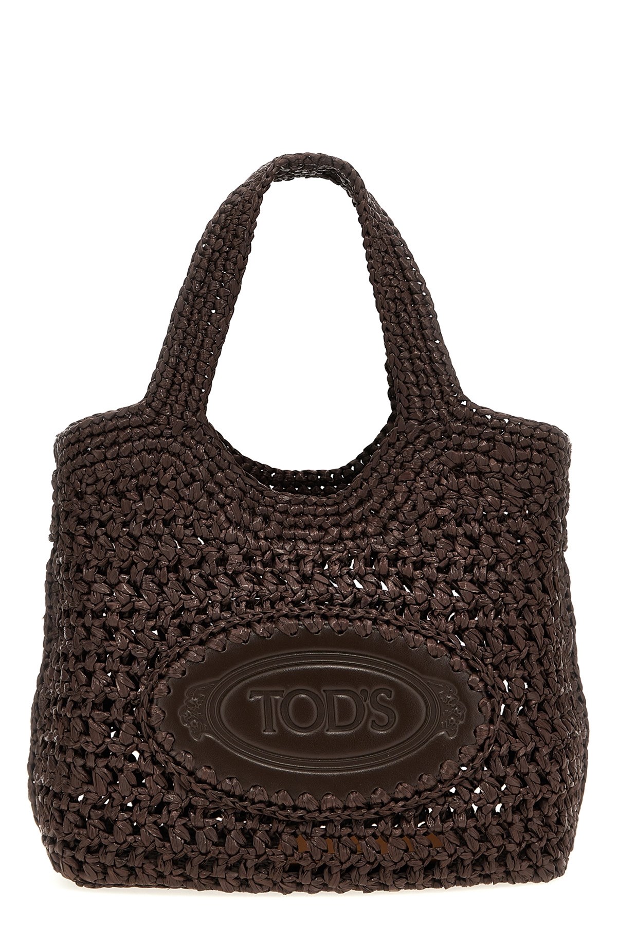 TOD'S TOD'S SMALL RAFFIA SHOPPING BAG