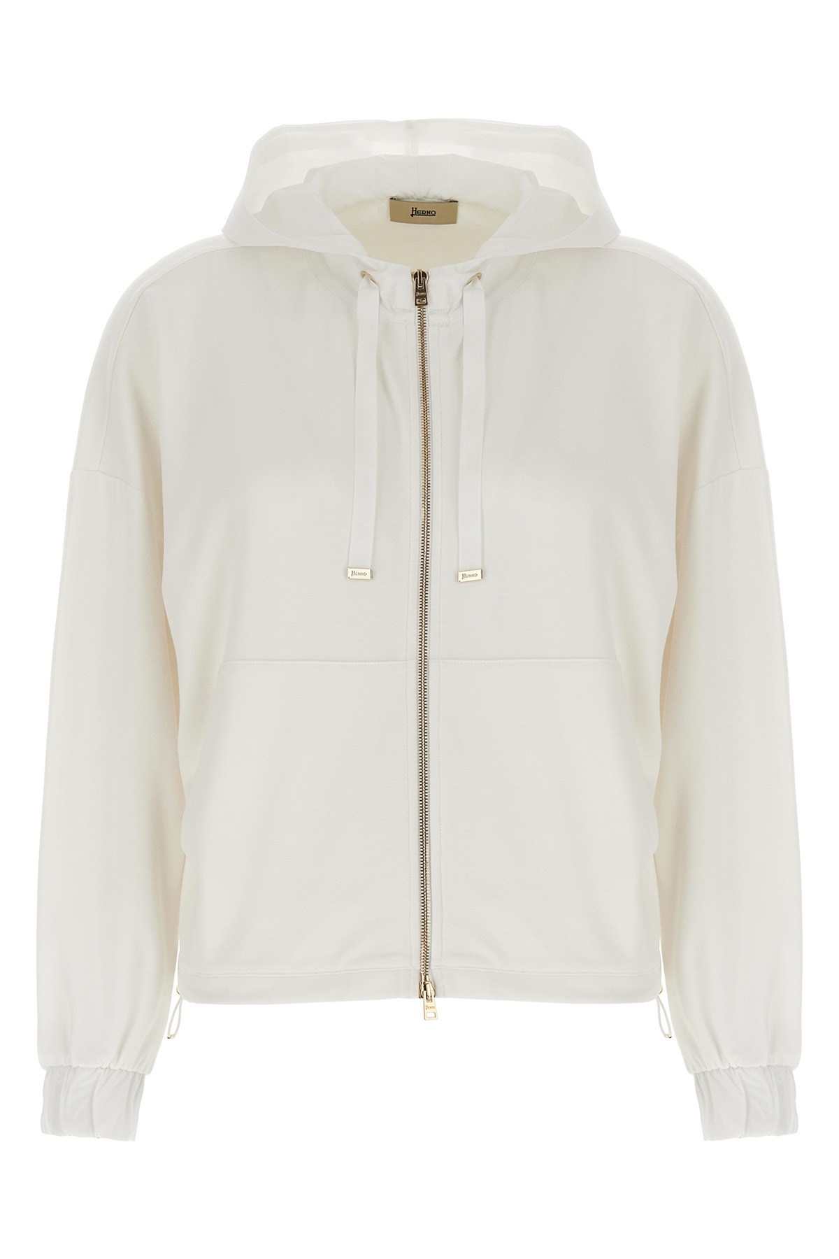 Herno Performance Hoodie With Adjustable Drawstring Hem In White