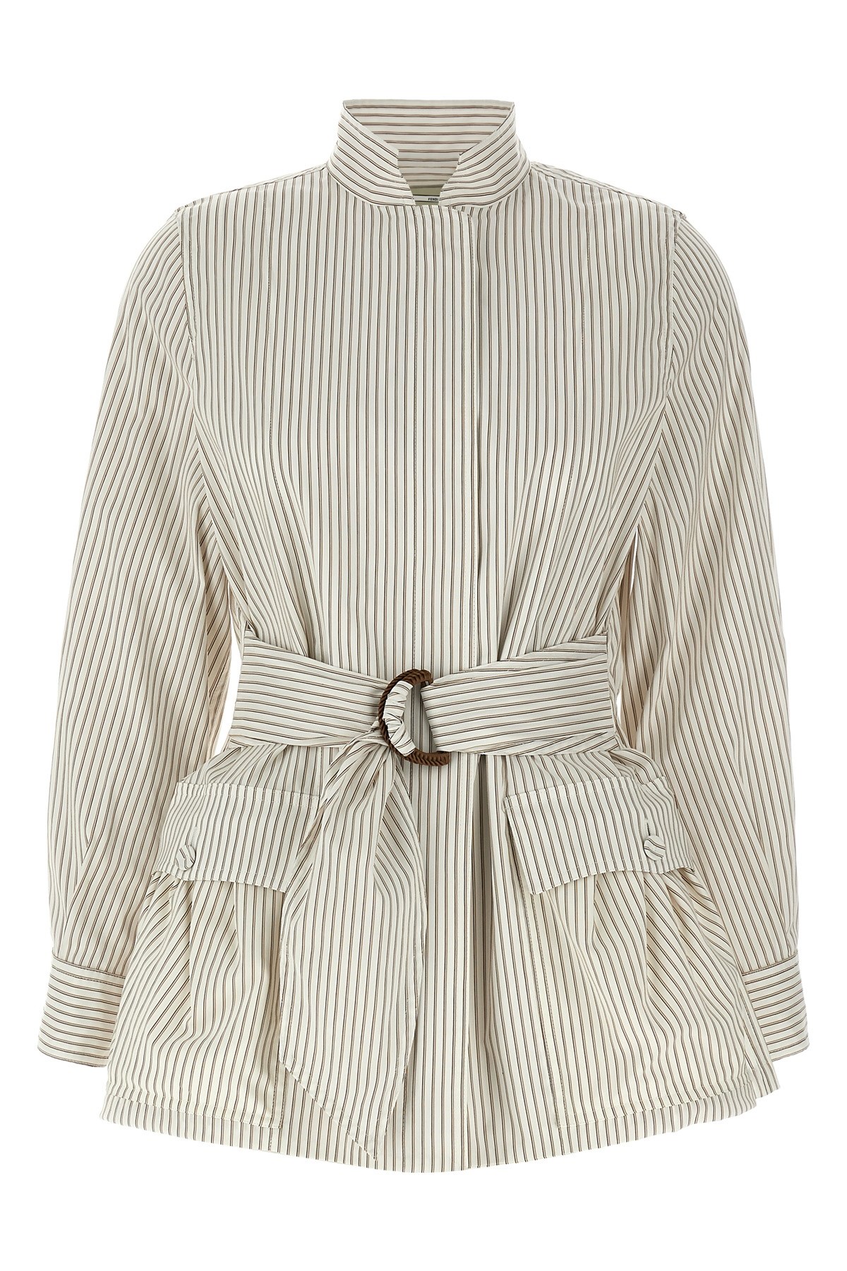Fendi Contrasting Striped Cotton-silk Blouson