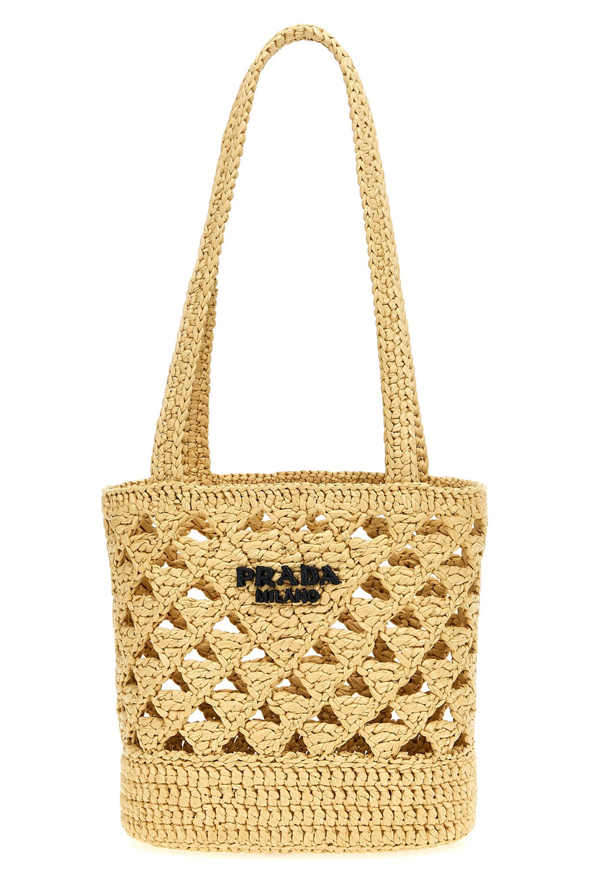 Prada Structured Open Weave Tote Bag
