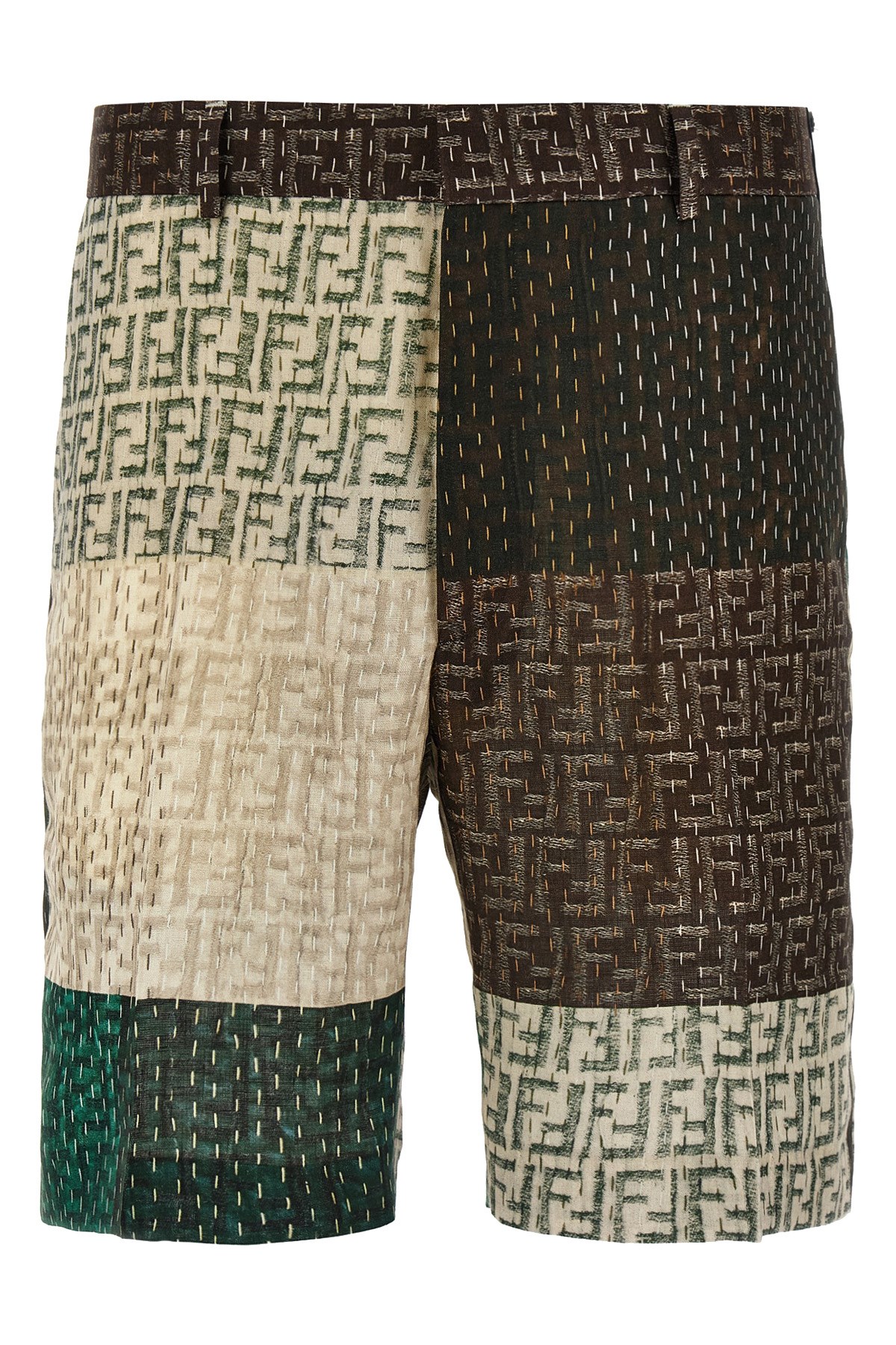 FENDI FENDI Patchwork-Bermuda-Shorts　FENDI パッチワーク バミューダ ショーツ