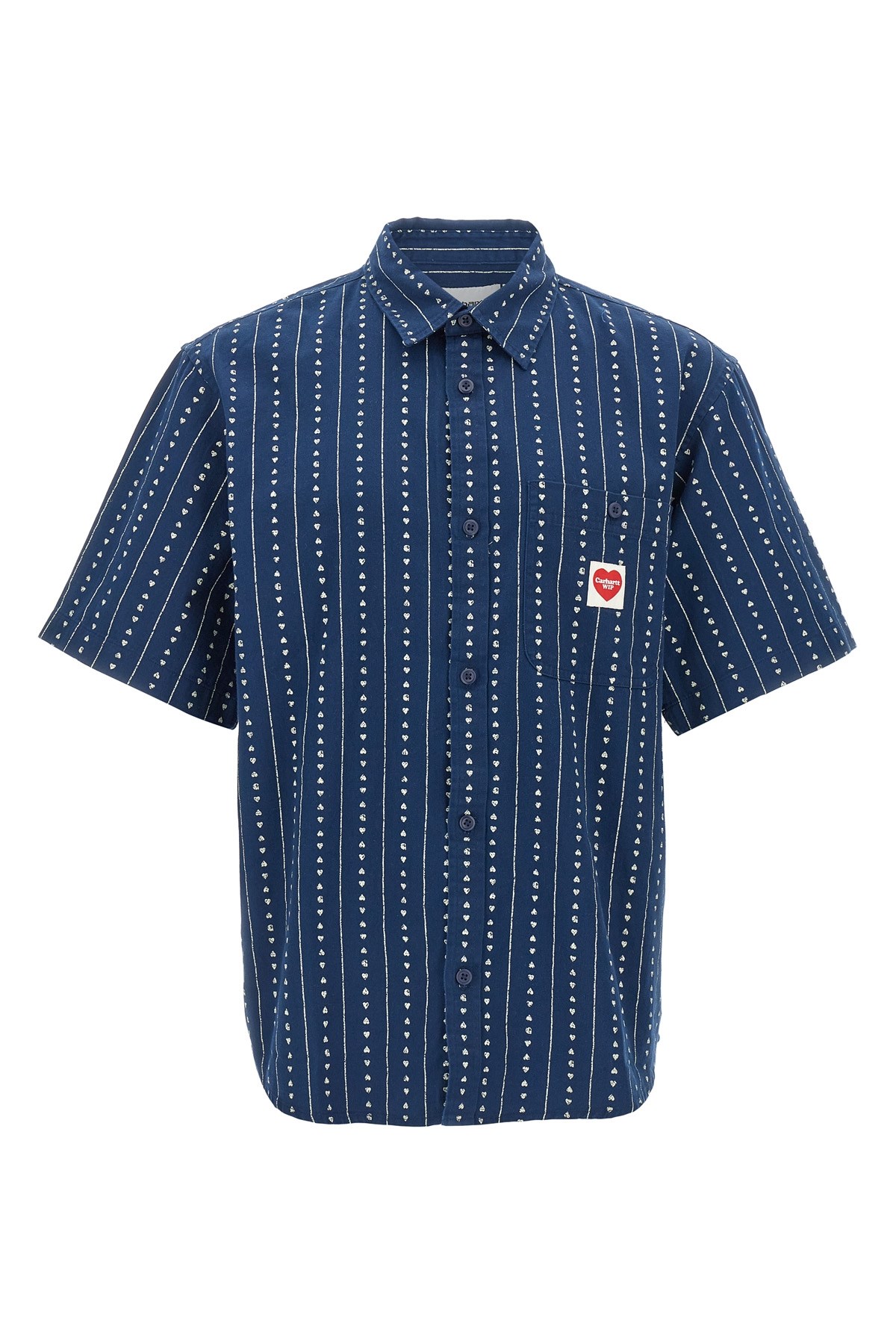 Carhartt Work In Progress Drewe Short Sleeve Button-up Shirt In Blue