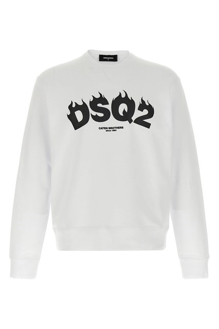 スウェット・トレーナー DSQUARED2 Logo sweatshirt White S74GU0767S25551 Dsquared2 Icon Logo Sweatshirt White at CareOfCarl.com