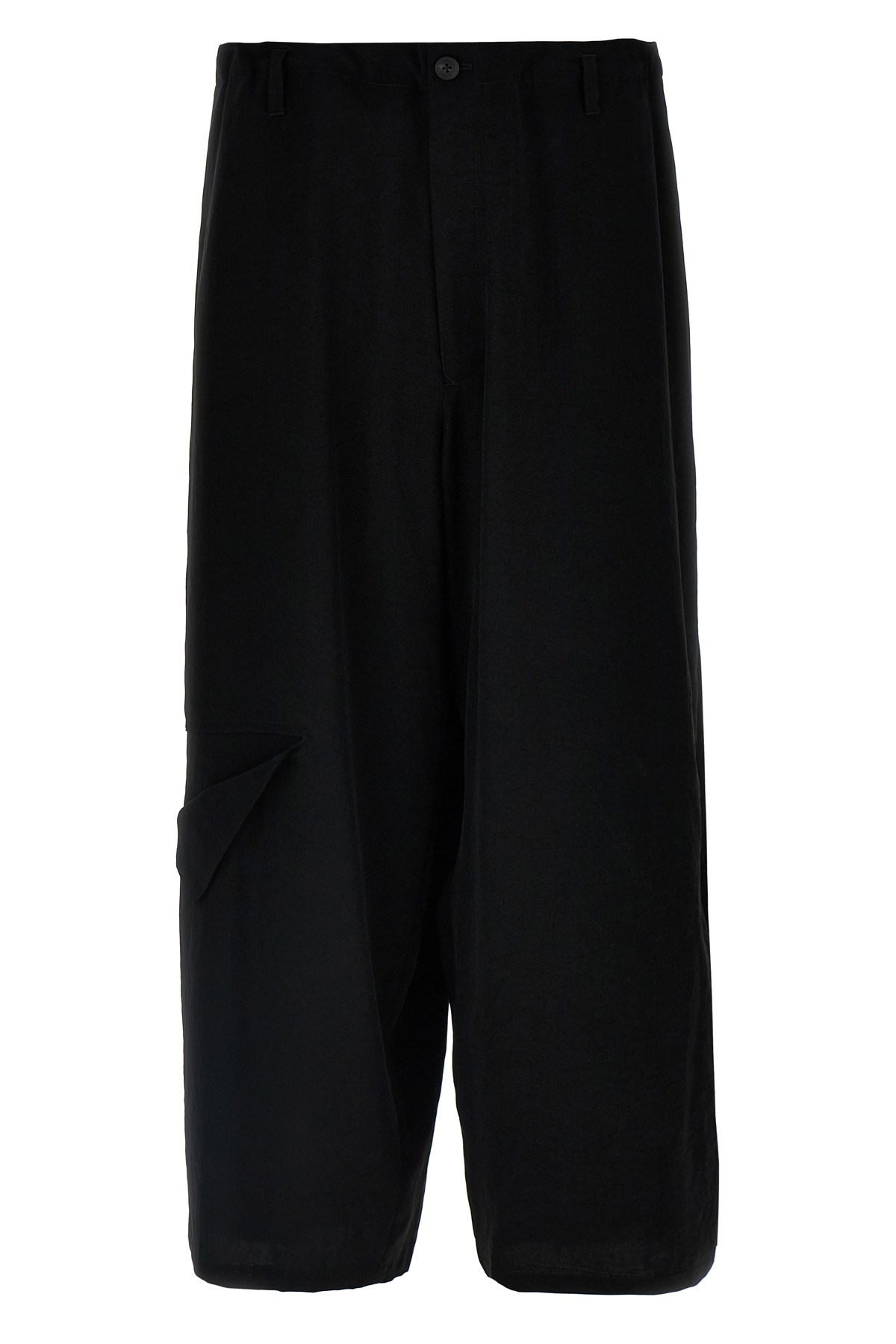 Yohji Yamamoto Ta Tuxedo Cut-out Detail Pants Black In Black
