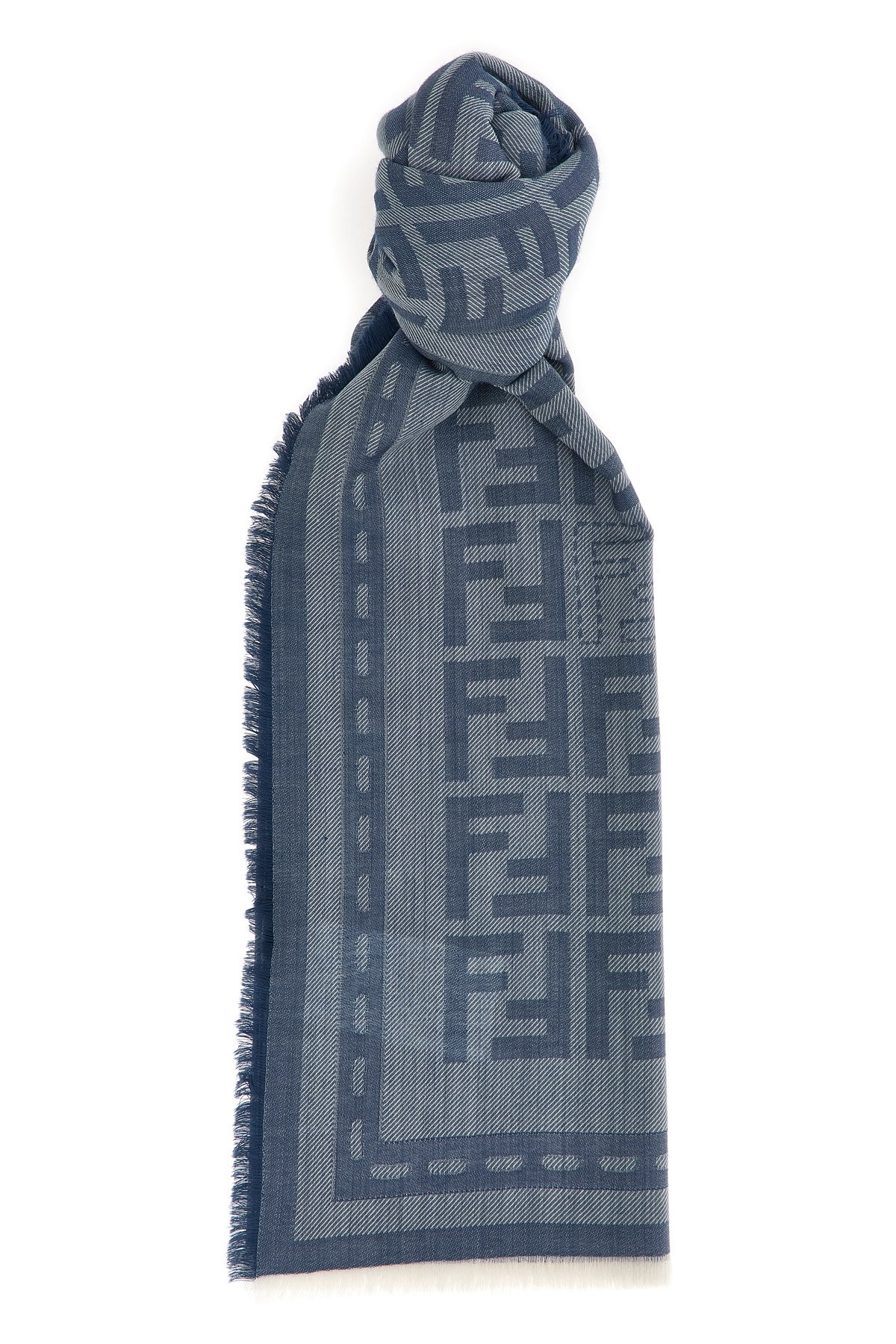Fendi Ff Shawl Scarves And Foulards Blue
