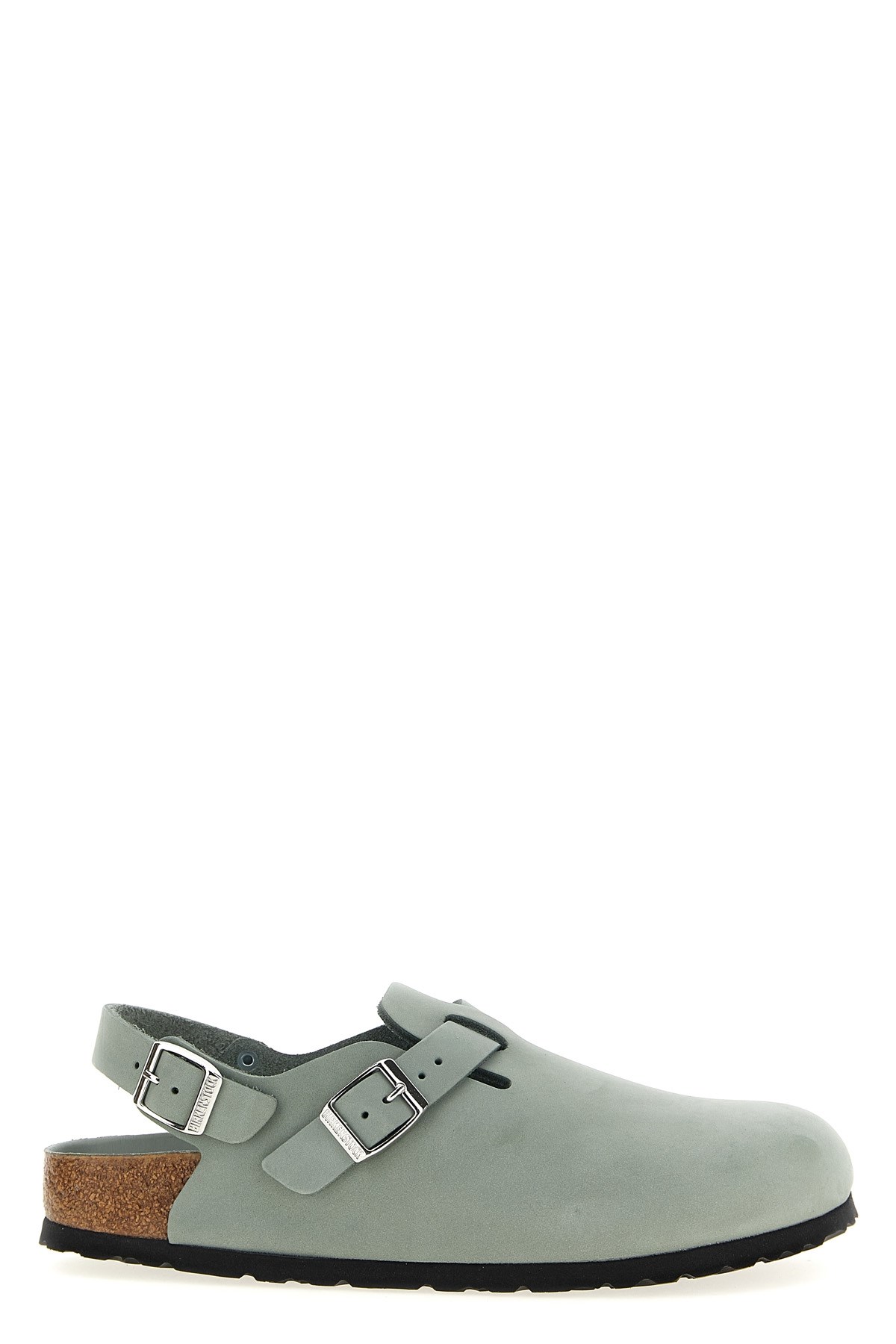 Birkenstock 'tokio' Light Blue Mules With Buckles On The Front And Back