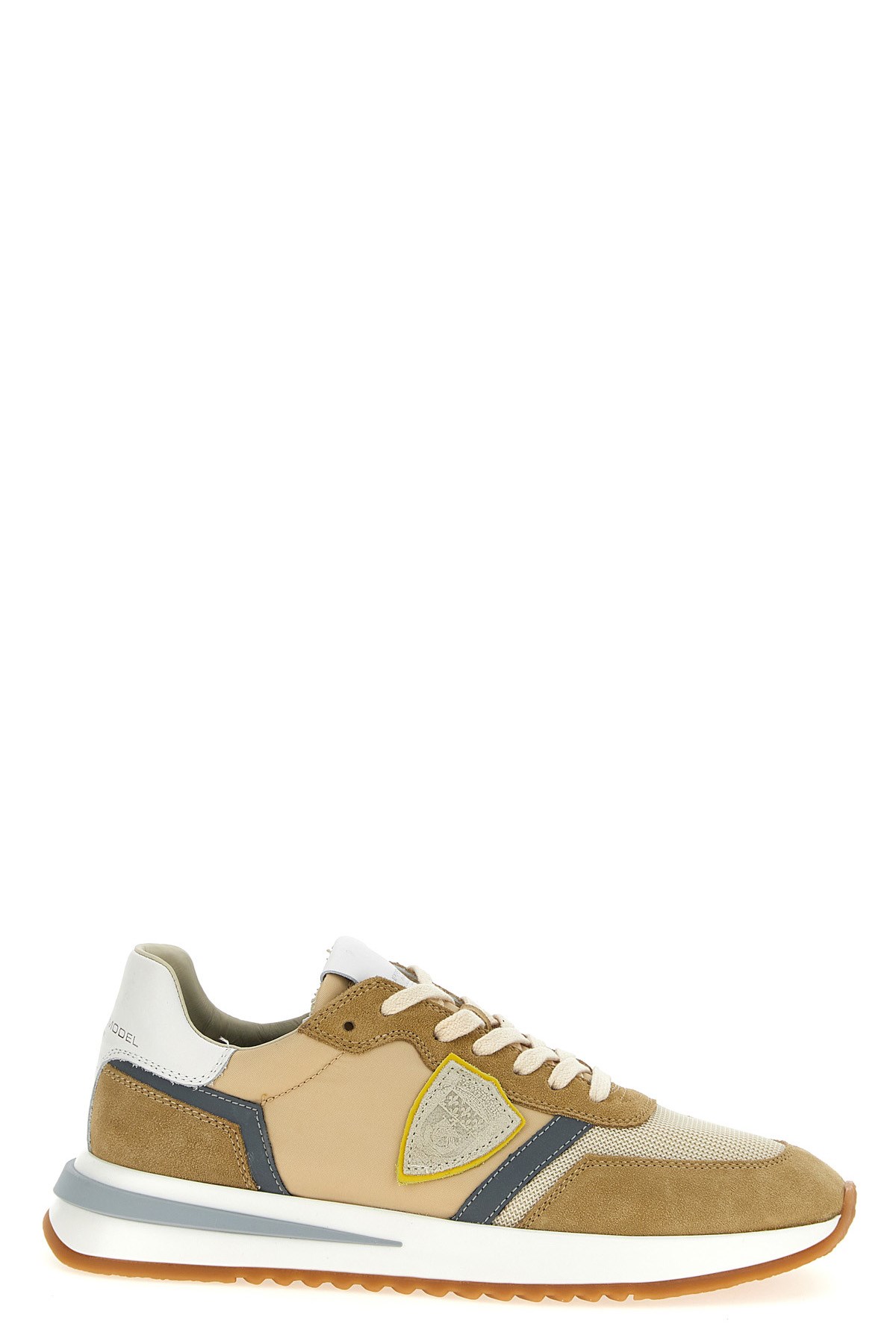 Philippe Model 'stitching Contrast Mesh Rubber Suede Sneakers'