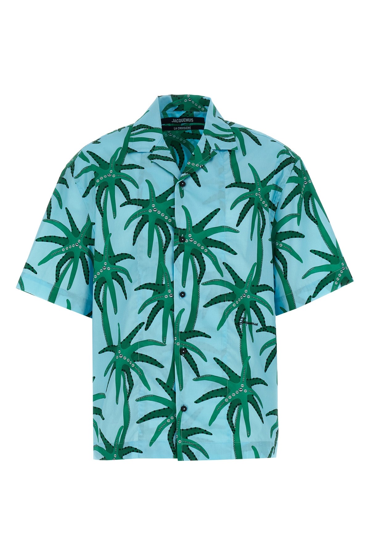 Jacquemus Short-sleeved Shirt With Tropical Palm Tree Print