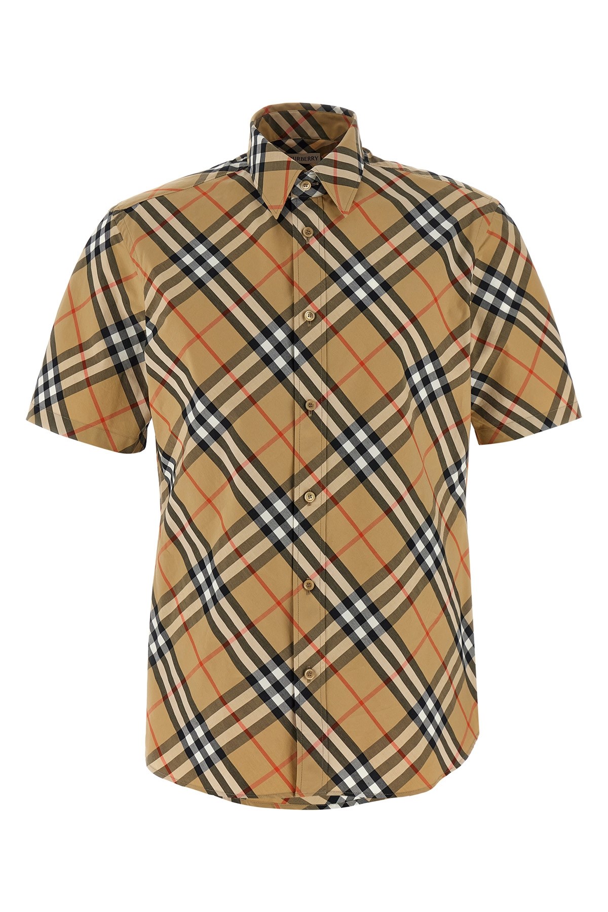 Burberry Check Cotton Shirt In Multi