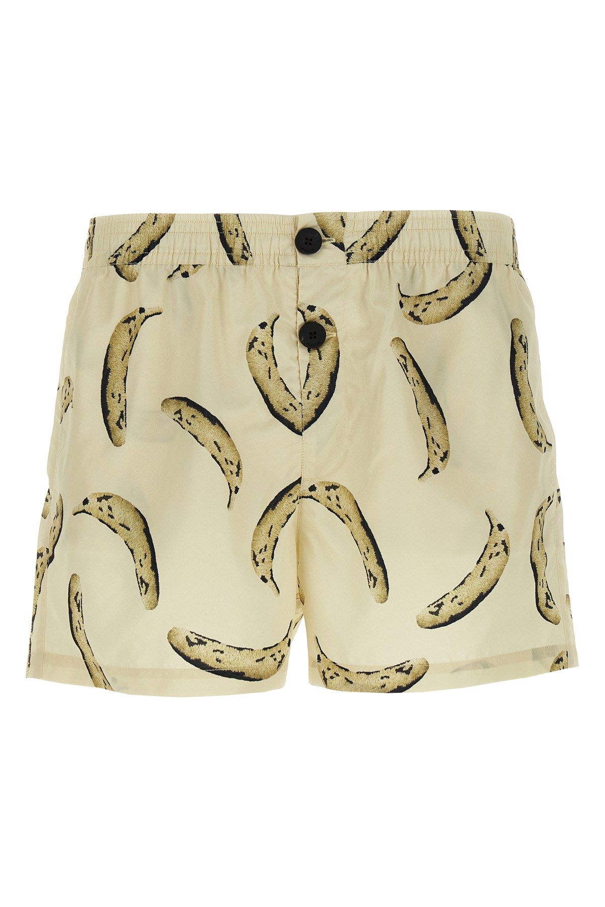Jacquemus Le Maillot Puntini Yellow Swimsuit With Elastic Waist And All-over Print In Tech Fabric Man