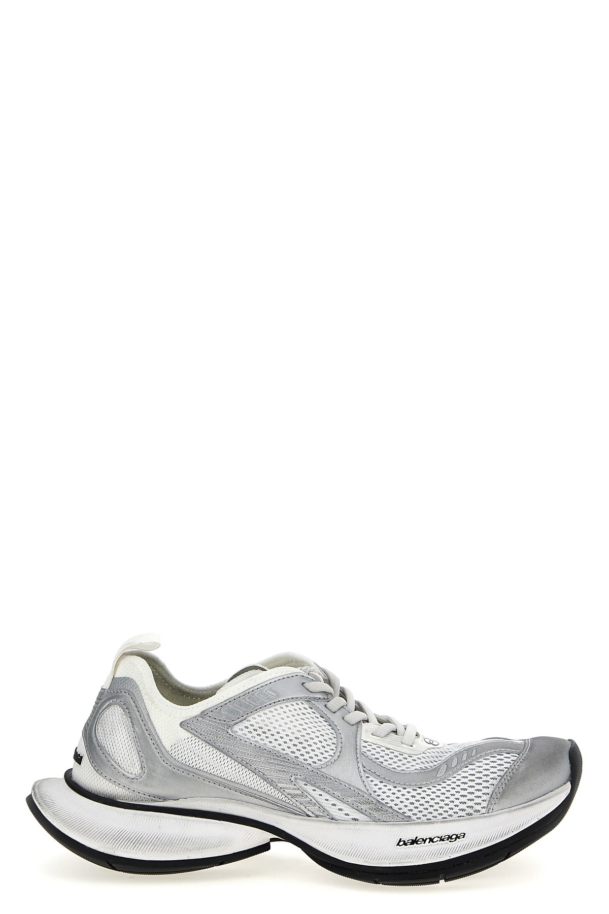 Balenciaga White And Silver Sneaker Circuit In White