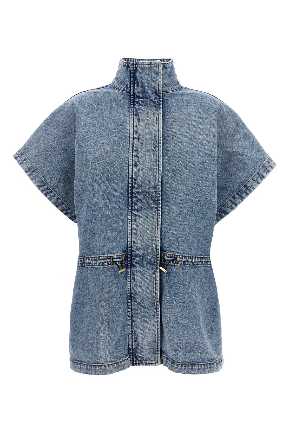 Shop Fabiana Filippi Denim Cape