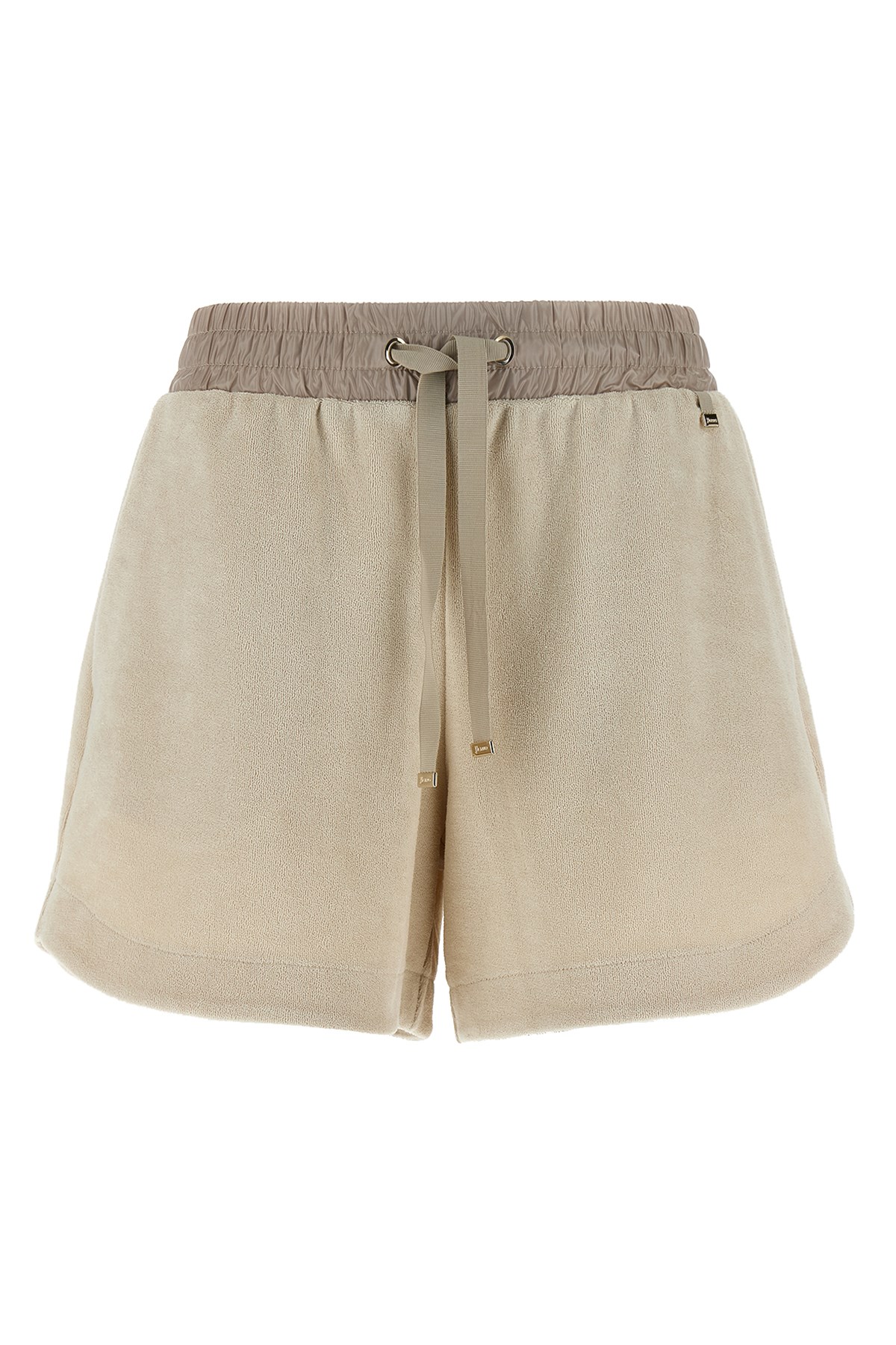 Herno Textured Terry Cloth Shorts With Elastic Waistband