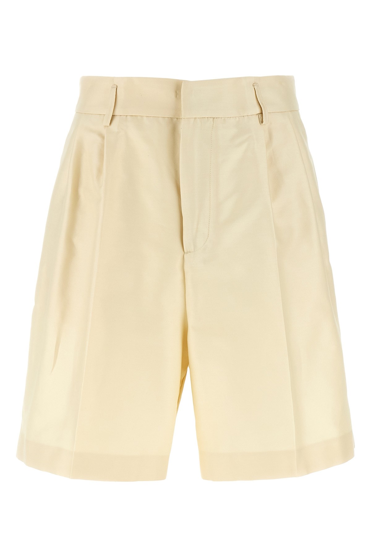 Fabiana Filippi Silk Cotton Bermuda Shorts Bermuda And Short Beige